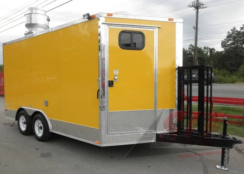 1073-concession-trailer-8.5-x-14-yellow-event-catering-kitchen-food-cart-12.jpg Concession Trailer 8.5' x 14' Yellow - Event Catering Kitchen Food Cart