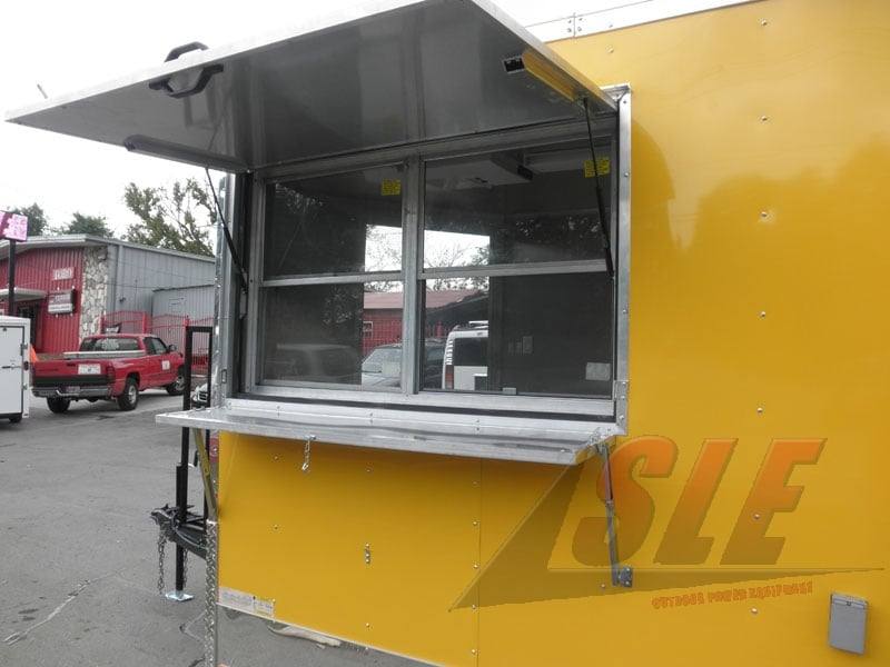 1073-concession-trailer-8.5-x-14-yellow-event-catering-kitchen-food-cart-3.jpg Concession Trailer 8.5' x 14' Yellow - Event Catering Kitchen Food Cart