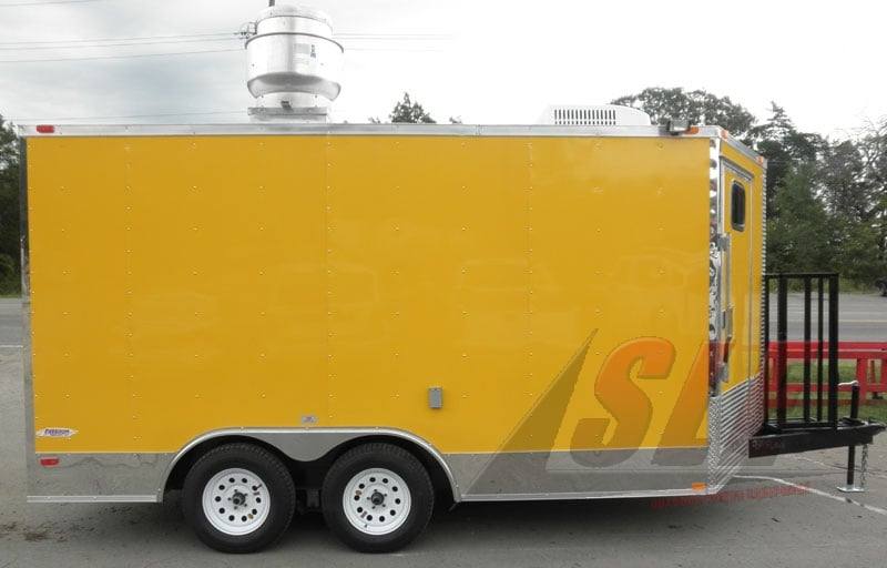 1073-concession-trailer-8.5-x-14-yellow-event-catering-kitchen-food-cart-5.jpg Concession Trailer 8.5' x 14' Yellow - Event Catering Kitchen Food Cart