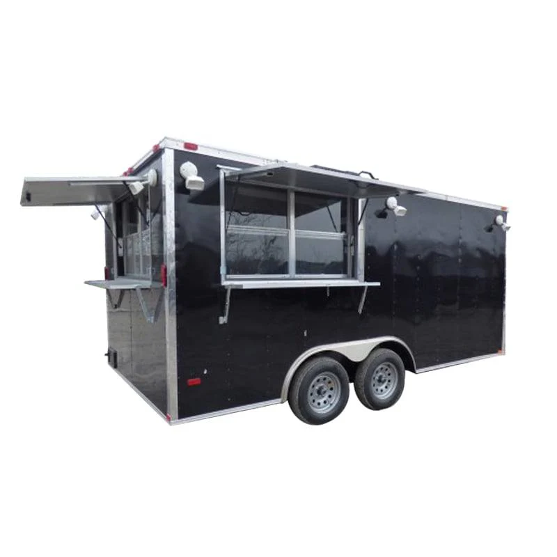 Concession Trailer 8.5' X 16'  Black - Event Catering Concession