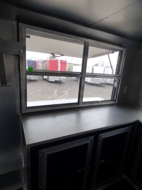 Concession Trailer 8.5' X 16'  Black - Event Catering Concession