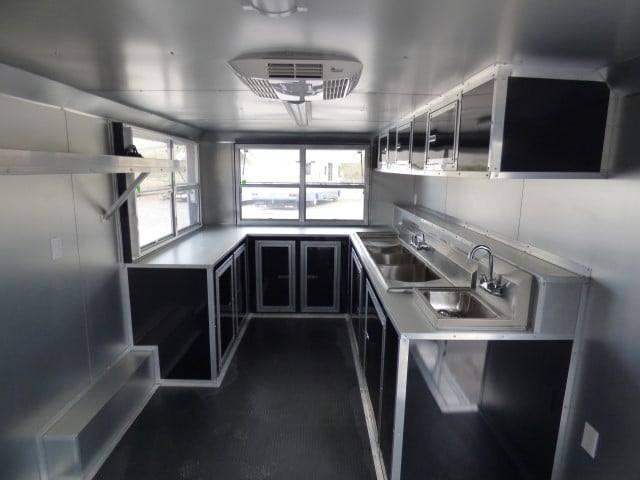 Concession Trailer 8.5' X 16'  Black - Event Catering Concession