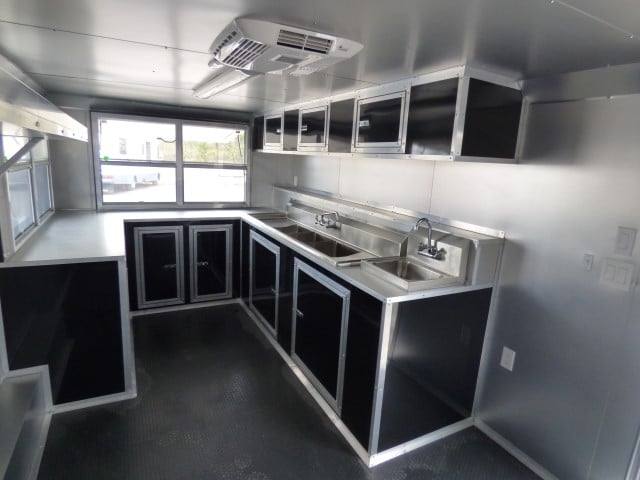 Concession Trailer 8.5' X 16'  Black - Event Catering Concession