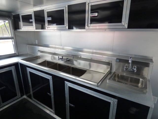 Concession Trailer 8.5' X 16'  Black - Event Catering Concession