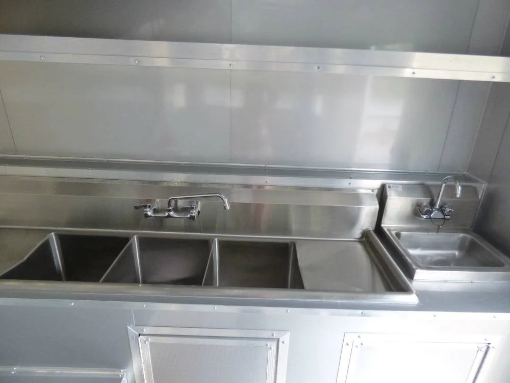 8.5' x 16' Concession Food Trailer White Event Catering
