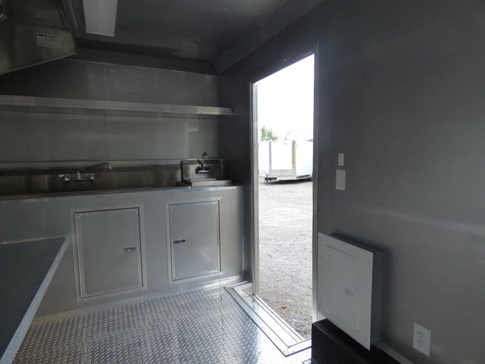 8.5' x 16' Concession Food Trailer White Event Catering