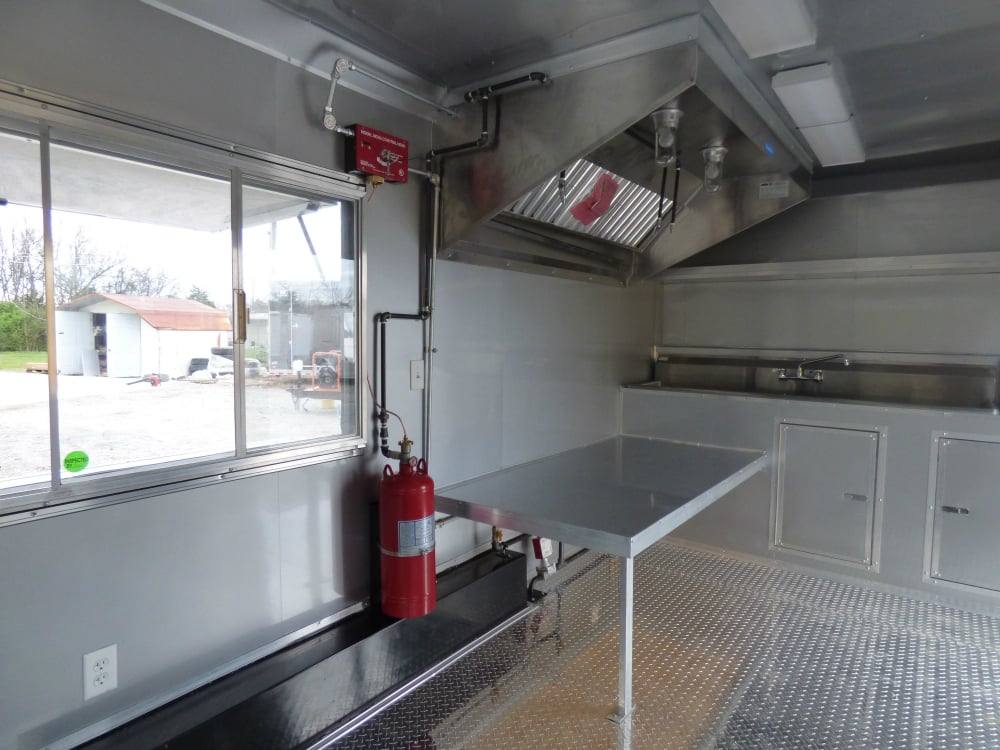 8.5' x 16' Concession Food Trailer White Event Catering
