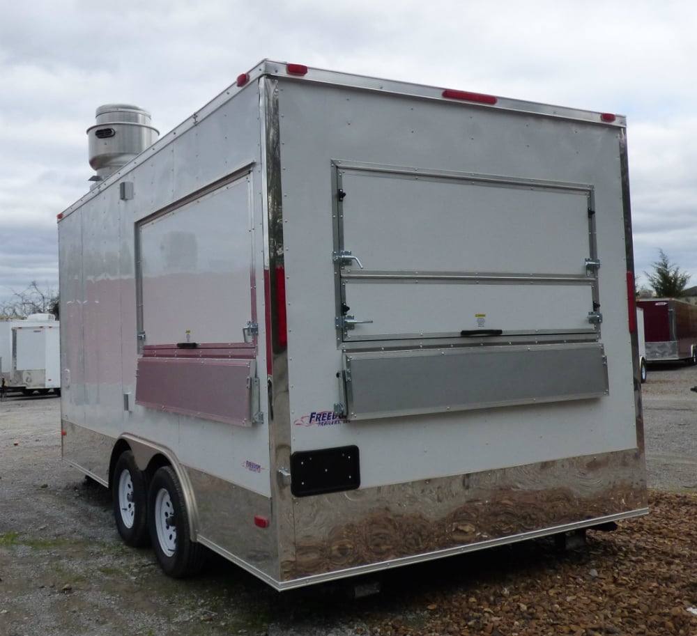 8.5' x 16' Concession Food Trailer White Event Catering