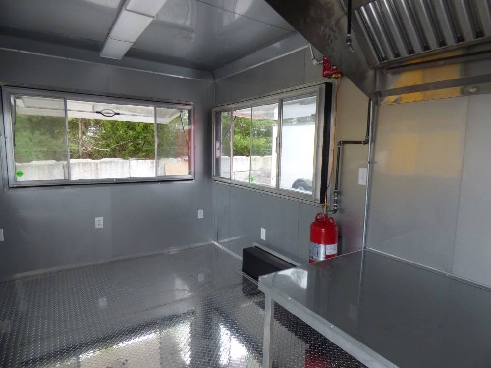 8.5' x 16' Concession Food Trailer White Event Catering