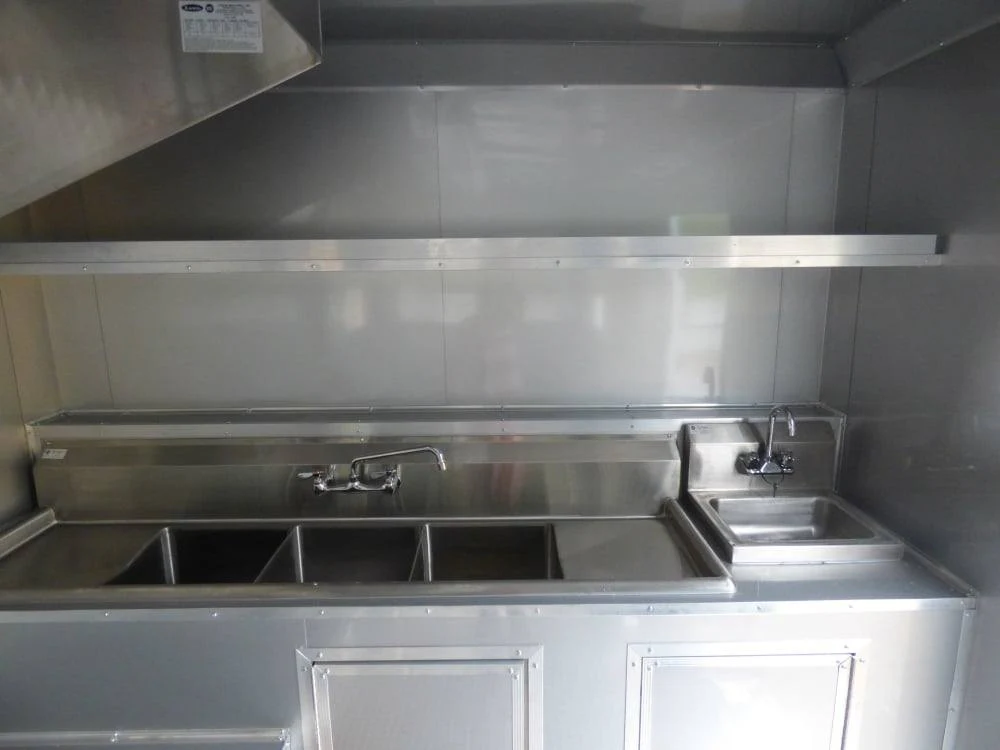 8.5' x 16' Concession Food Trailer White Event Catering