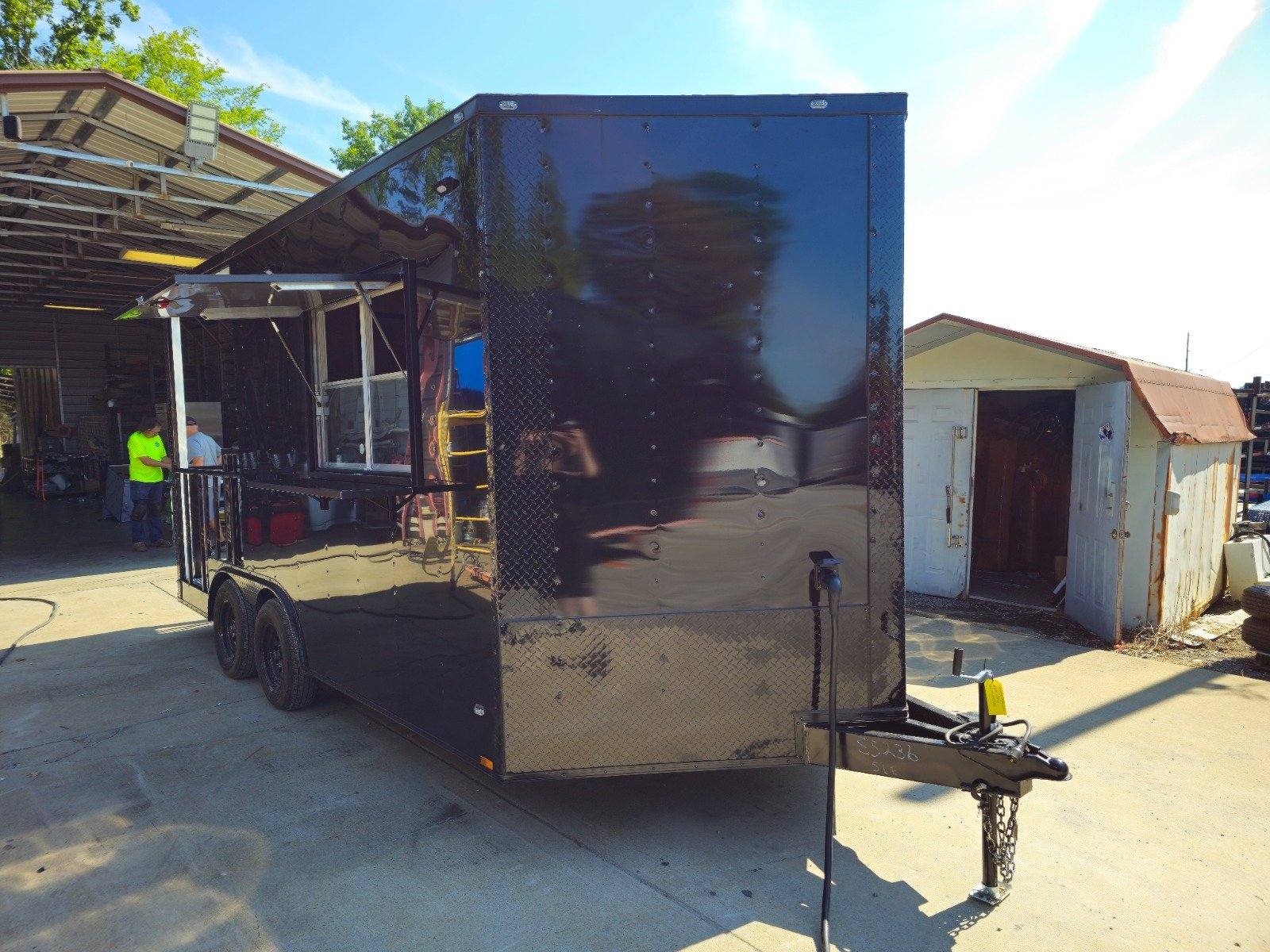 1083-concession-trailer-8.5-x-16-black-food-event-catering-bbq-porch-10.jpg Concession Trailer 8.5' X 16' Black Food Event Catering BBQ Porch