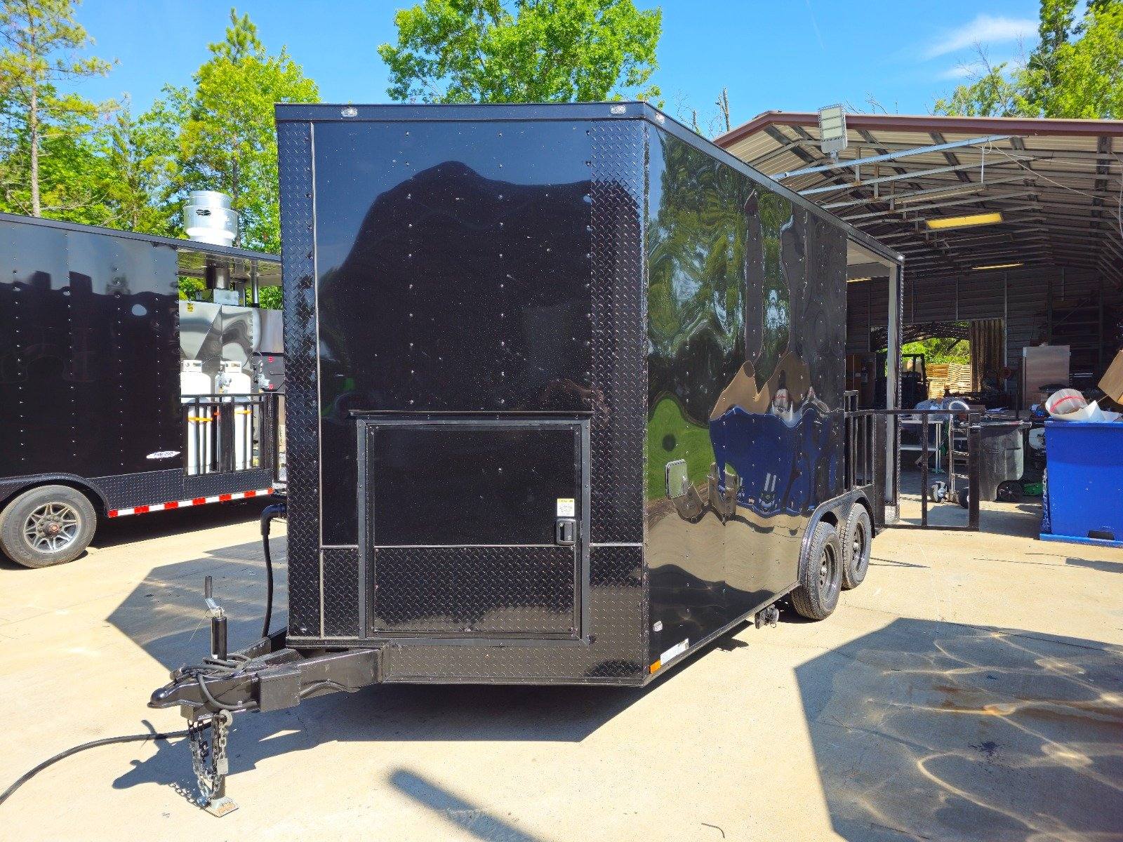 1083-concession-trailer-8.5-x-16-black-food-event-catering-bbq-porch-3.jpg Concession Trailer 8.5' X 16' Black Food Event Catering BBQ Porch