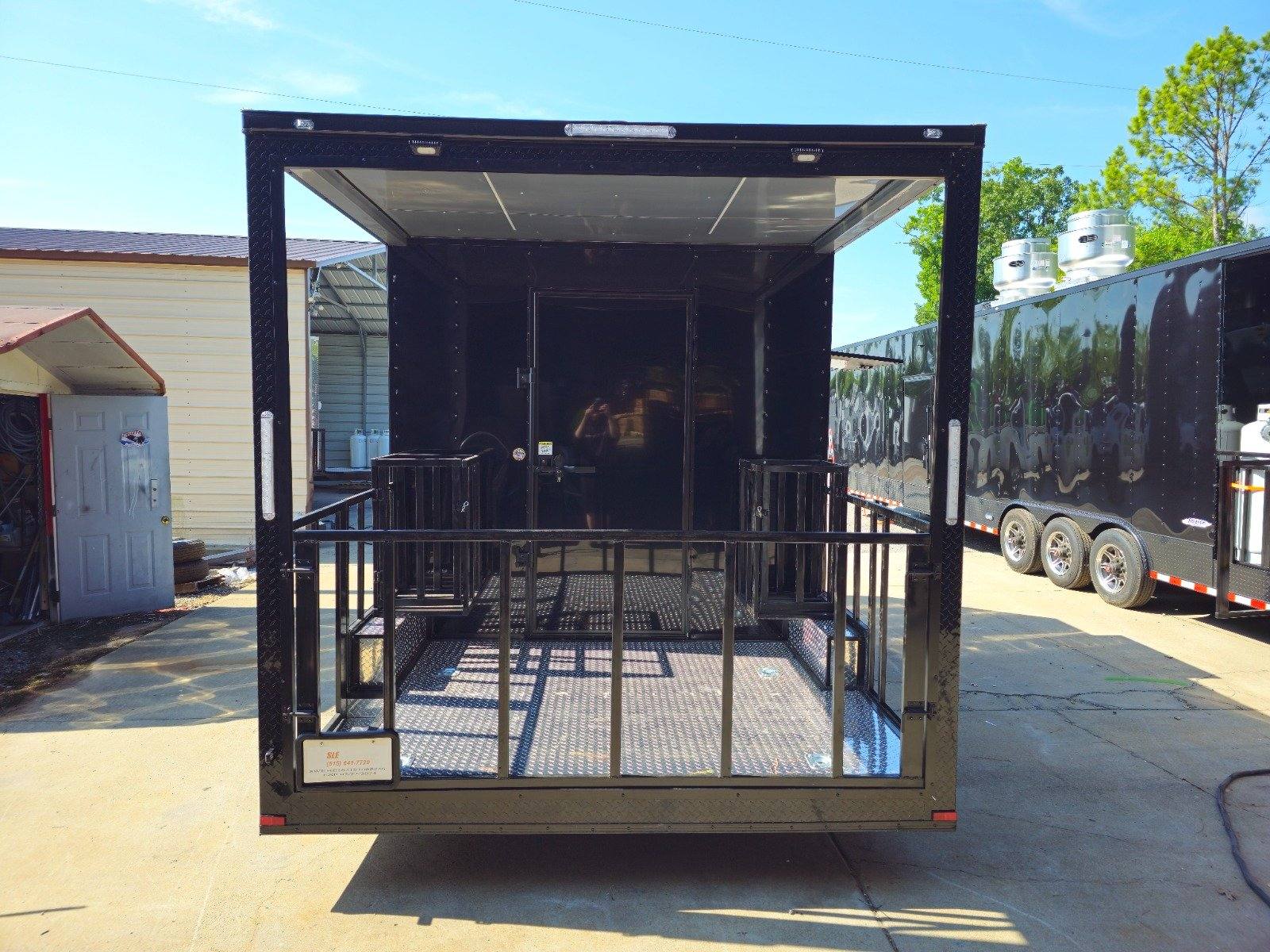 1083-concession-trailer-8.5-x-16-black-food-event-catering-bbq-porch-7.jpg Concession Trailer 8.5' X 16' Black Food Event Catering BBQ Porch