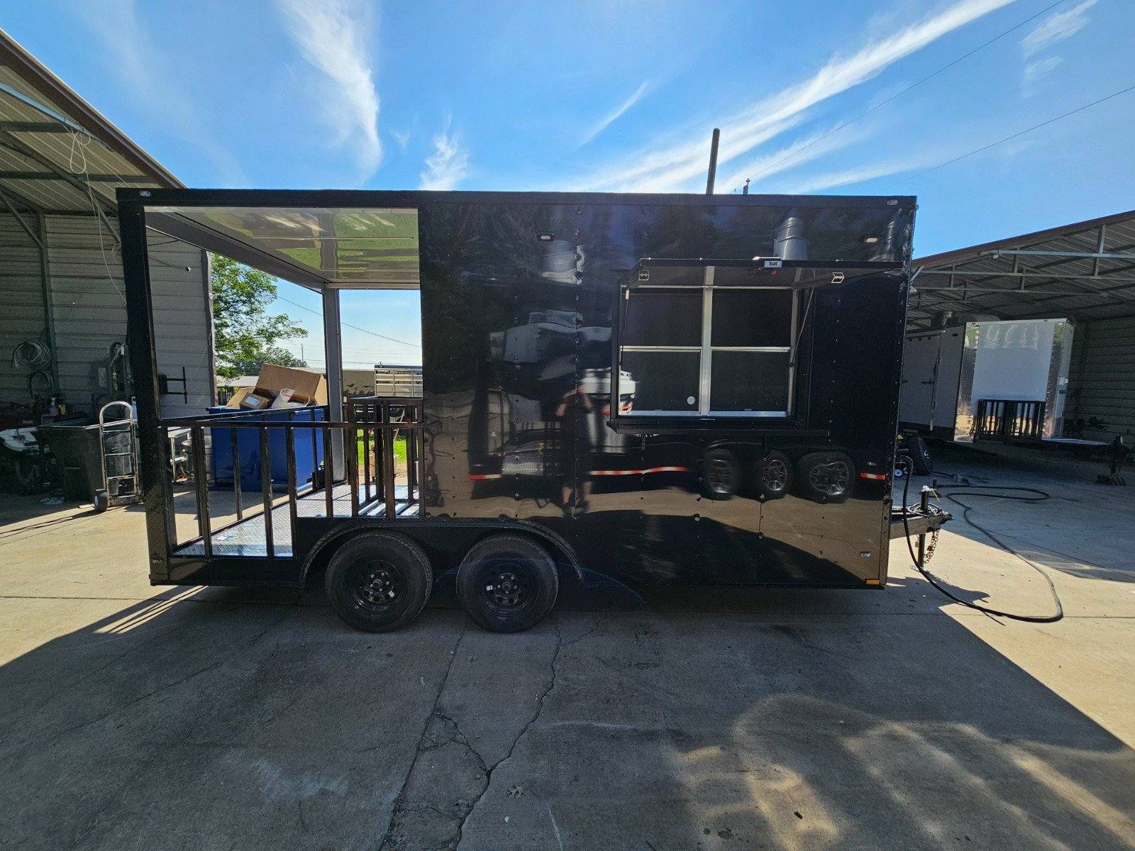 1083-concession-trailer-8.5-x-16-black-food-event-catering-bbq-porch-9.jpg Concession Trailer 8.5' X 16' Black Food Event Catering BBQ Porch