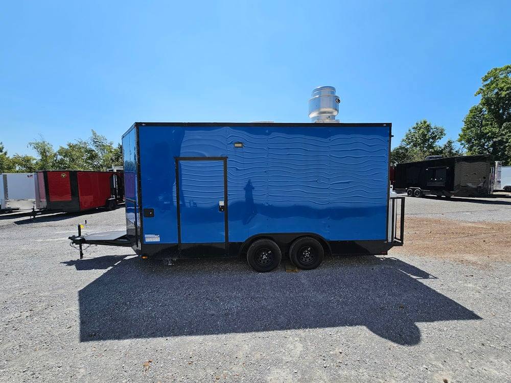 1085-concession-trailer-8.5-x-16-cobalt-blue-food-event-catering-4.jpg Concession Trailer 8.5' X 16' Cobalt Blue Food Event Catering