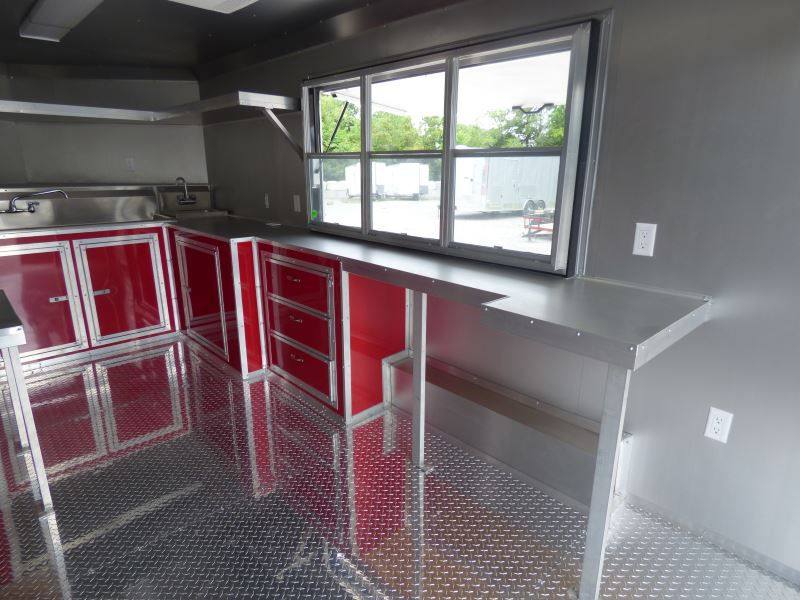 1088-concession-trailer-8.5-x-16-red-catering-event-food-trailer-14.jpg Concession Trailer 8.5' x 16' Red - Catering Event Food Trailer