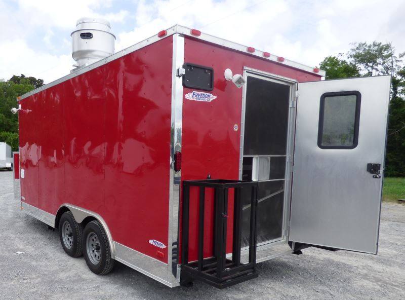 1088-concession-trailer-8.5-x-16-red-catering-event-food-trailer-17.jpg Concession Trailer 8.5' x 16' Red - Catering Event Food Trailer