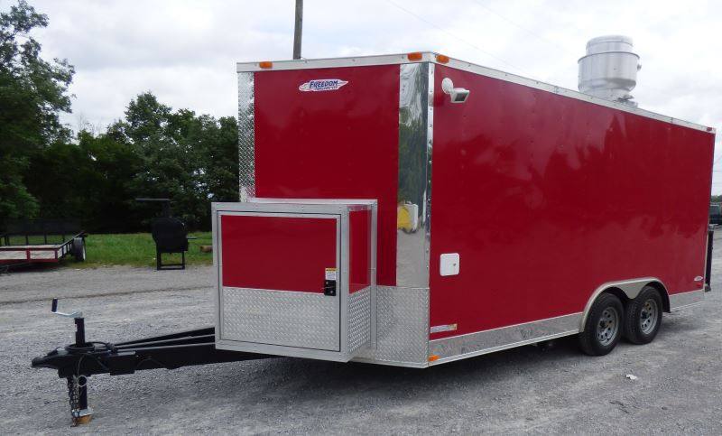 1088-concession-trailer-8.5-x-16-red-catering-event-food-trailer-4.jpg Concession Trailer 8.5' x 16' Red - Catering Event Food Trailer