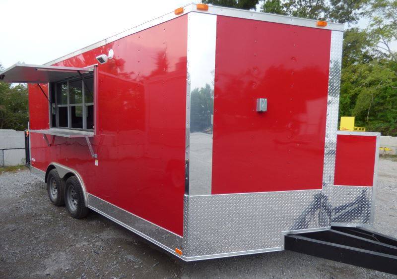 1089-concession-trailer-8.5-x-16-red-catering-event-food-trailer-4.jpg Concession Trailer 8.5' x 16' Red - Catering Event Food Trailer
