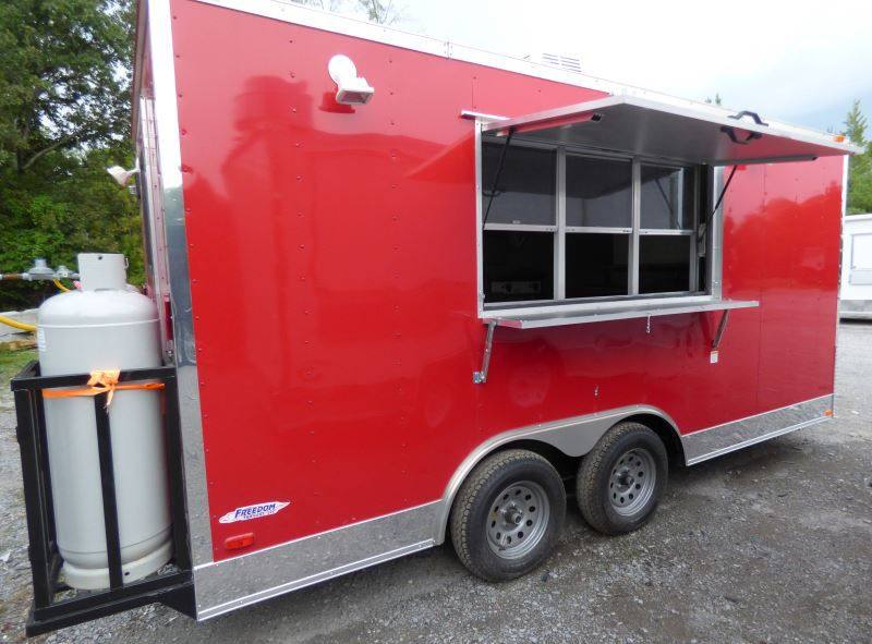 1089-concession-trailer-8.5-x-16-red-catering-event-food-trailer-8.jpg Concession Trailer 8.5' x 16' Red - Catering Event Food Trailer