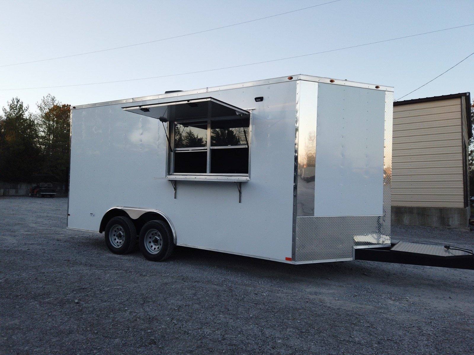 1096-concession-trailer-8.5-x-16-white-food-event-catering-1.jpg Concession Trailer 8.5' X 16' White Food Event Catering