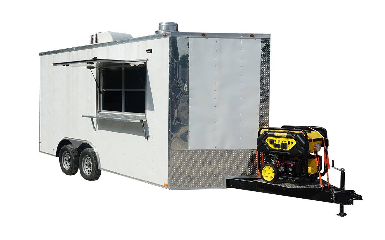 Concession Trailer 8.5' X 16' White Food Event Catering