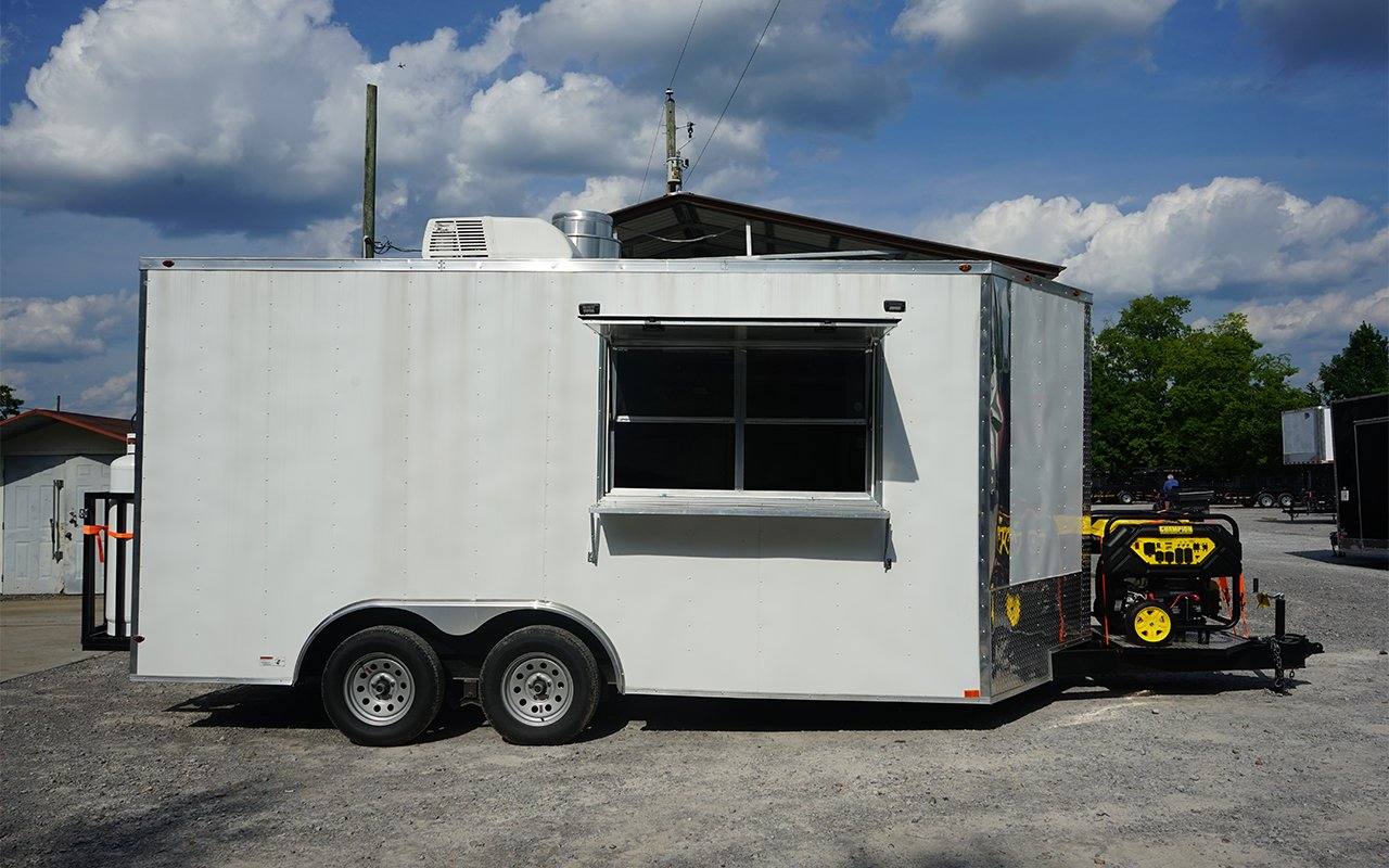 Concession Trailer 8.5' X 16' White Food Event Catering