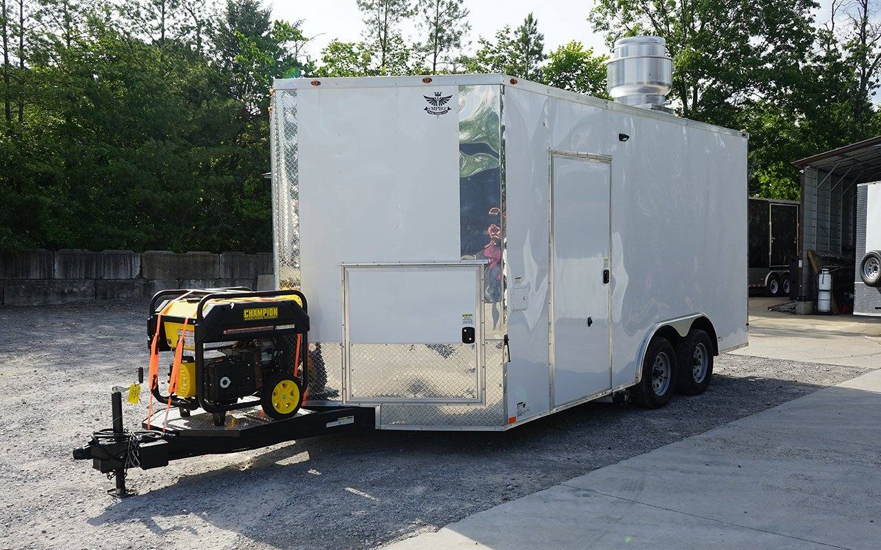 Concession Trailer 8.5' X 16' White Food Event Catering