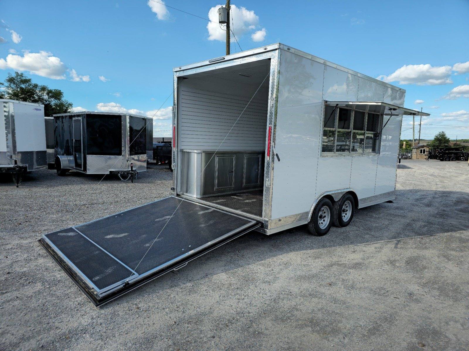 1098-concession-trailer-8.5-x-16-white-merchandising-event-catering-13.jpg Concession Trailer 8.5' X 16' White Merchandising Event Catering