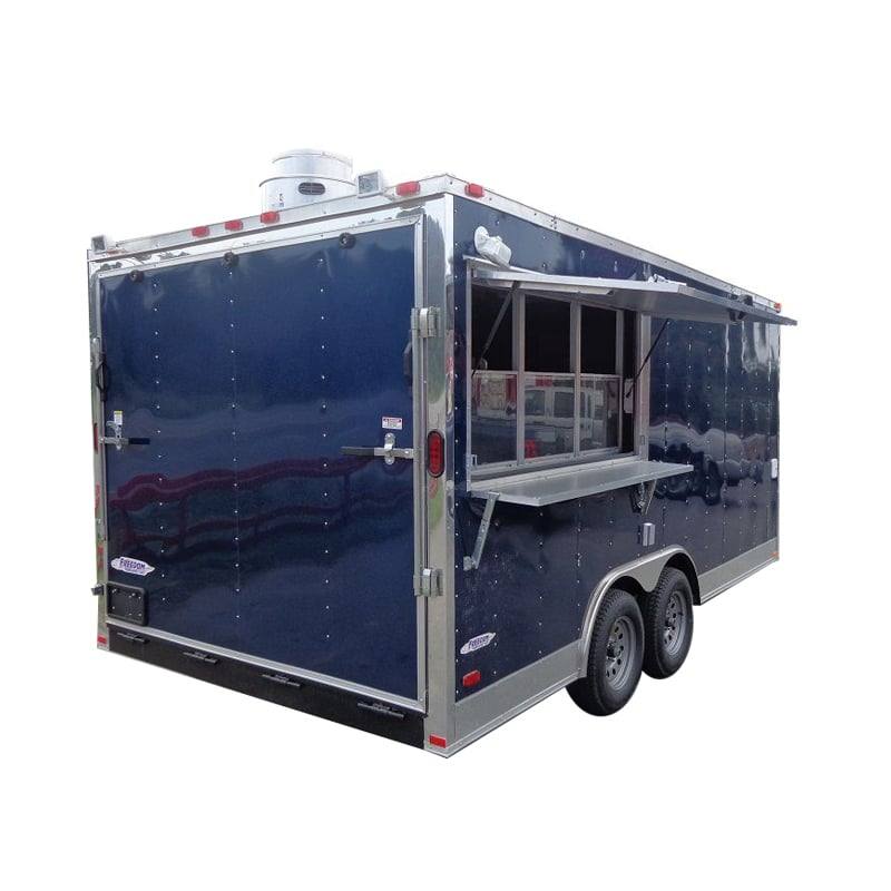 1099-concession-trailer-8.5-x-17-blue-catering-enclosed-food-cart-1.jpg Concession Trailer 8.5' x 17' (Blue) Catering Enclosed Food Cart