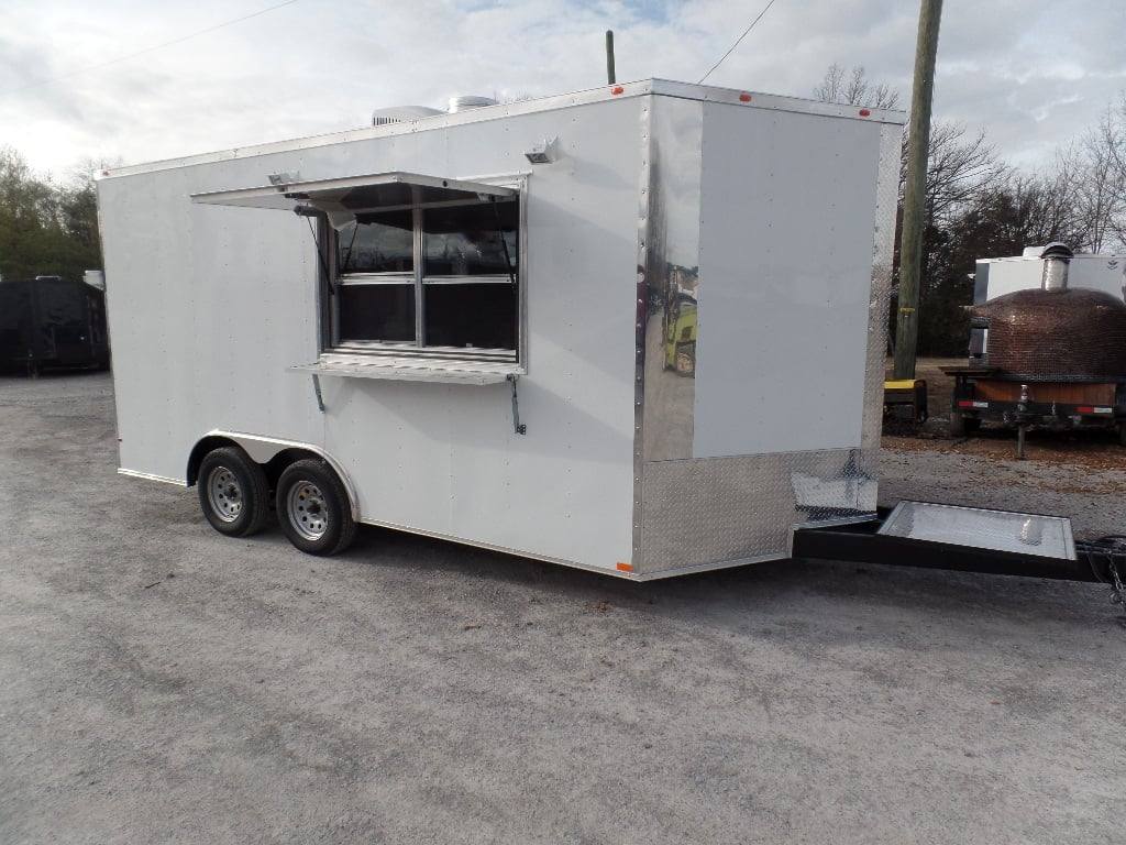 110-8.5-x-16-concession-food-trailer-white-with-appliances-4.jpg 8.5' x 16' Concession Food Trailer White With Appliances