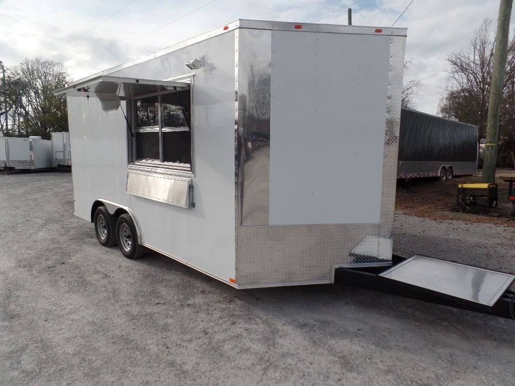 110-8.5-x-16-concession-food-trailer-white-with-appliances-8.jpg 8.5' x 16' Concession Food Trailer White With Appliances