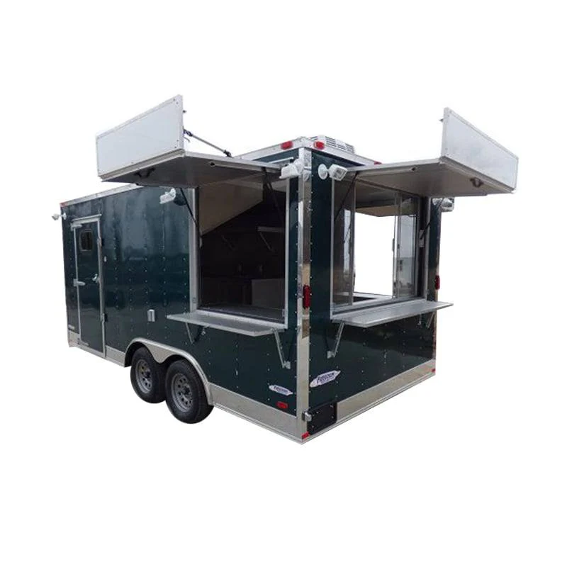 1100-concession-trailer-8.5-x-17-emerald-green-food-catering-enclosed-kitchen-1.webp Concession Trailer 8.5' x 17' Emerald Green - Food Catering Enclosed Kitchen