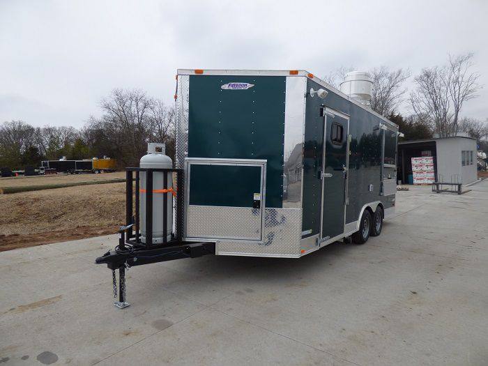 1100-concession-trailer-8.5-x-17-emerald-green-food-catering-enclosed-kitchen-2.jpg Concession Trailer 8.5' x 17' Emerald Green - Food Catering Enclosed Kitchen