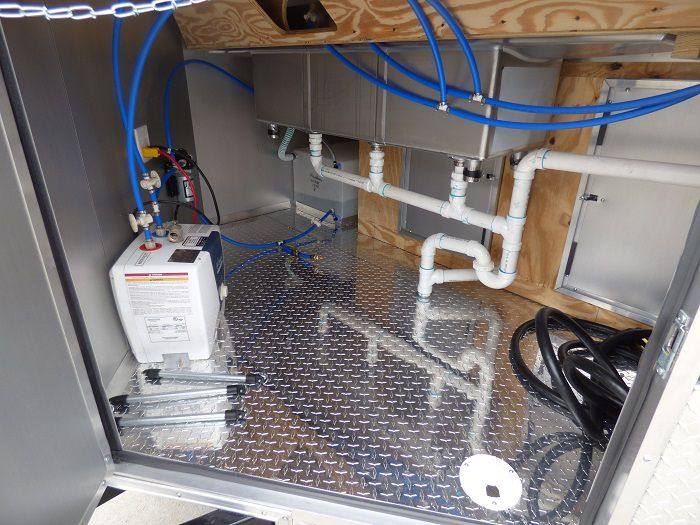 1100-concession-trailer-8.5-x-17-emerald-green-food-catering-enclosed-kitchen-5.jpg Concession Trailer 8.5' x 17' Emerald Green - Food Catering Enclosed Kitchen