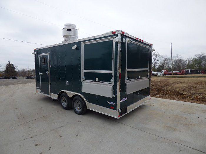 1100-concession-trailer-8.5-x-17-emerald-green-food-catering-enclosed-kitchen-6.jpg Concession Trailer 8.5' x 17' Emerald Green - Food Catering Enclosed Kitchen