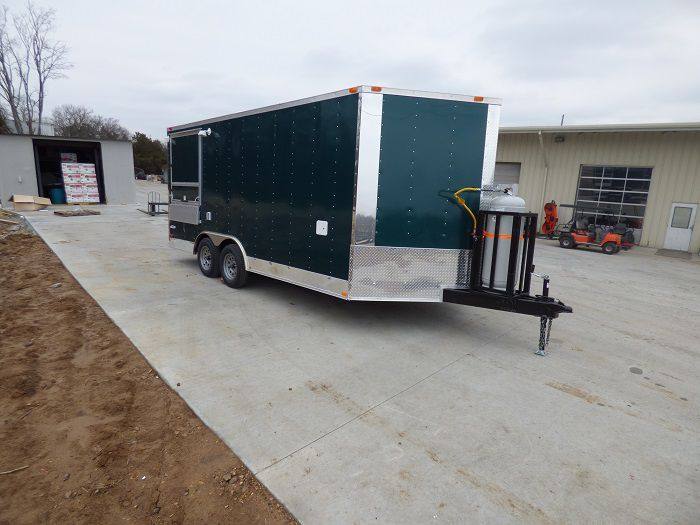 1100-concession-trailer-8.5-x-17-emerald-green-food-catering-enclosed-kitchen-9.jpg Concession Trailer 8.5' x 17' Emerald Green - Food Catering Enclosed Kitchen