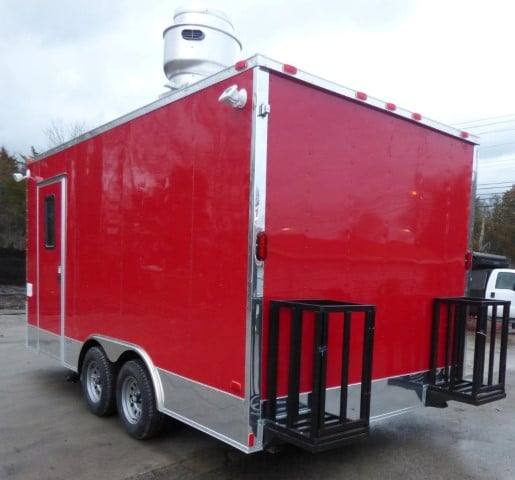 Concession Trailer 8.5' X 17' Red - Food Event Catering