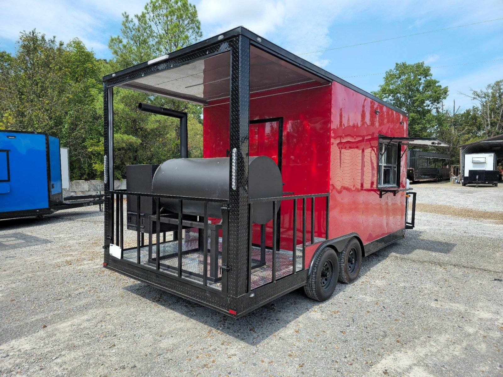 1105-concession-trailer-8.5-x-18-bbq-red-food-event-catering-10.jpg Concession Trailer 8.5' X 18' BBQ Red Food Event Catering