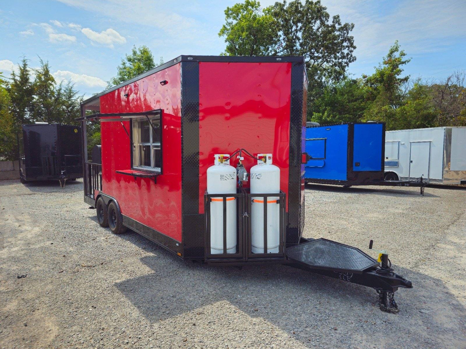 1105-concession-trailer-8.5-x-18-bbq-red-food-event-catering-12.jpg Concession Trailer 8.5' X 18' BBQ Red Food Event Catering