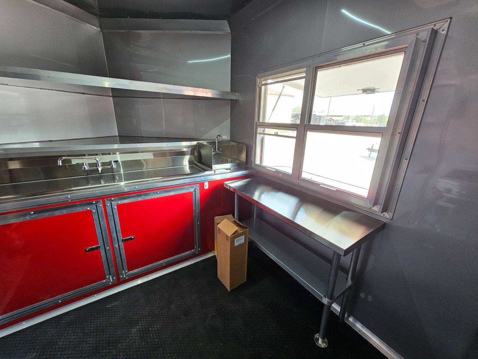 1105-concession-trailer-8.5-x-18-bbq-red-food-event-catering-18.jpg Concession Trailer 8.5' X 18' BBQ Red Food Event Catering