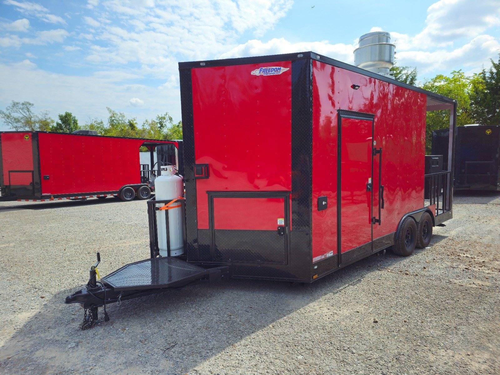1105-concession-trailer-8.5-x-18-bbq-red-food-event-catering-3.jpg Concession Trailer 8.5' X 18' BBQ Red Food Event Catering