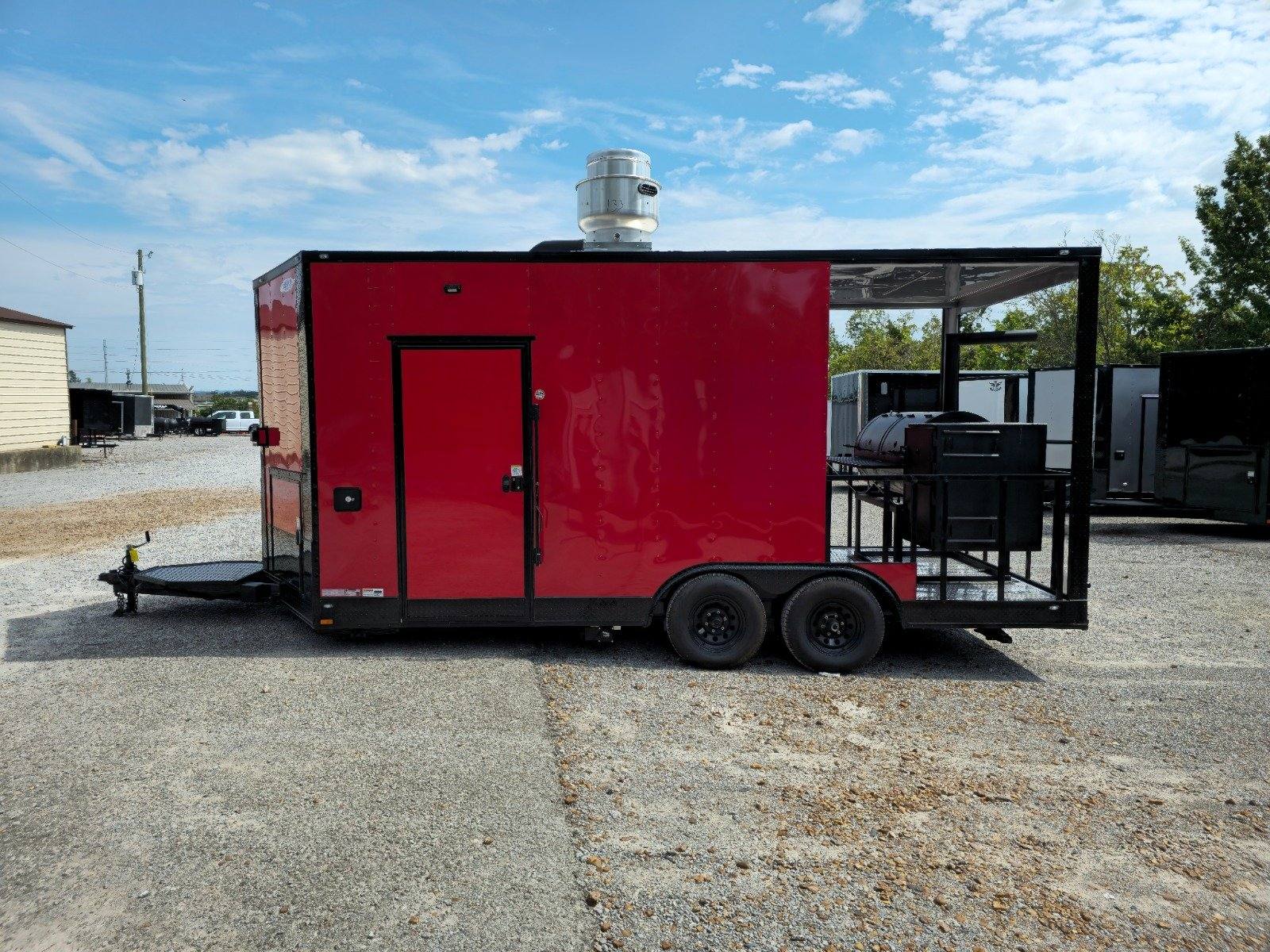 1105-concession-trailer-8.5-x-18-bbq-red-food-event-catering-4.jpg Concession Trailer 8.5' X 18' BBQ Red Food Event Catering