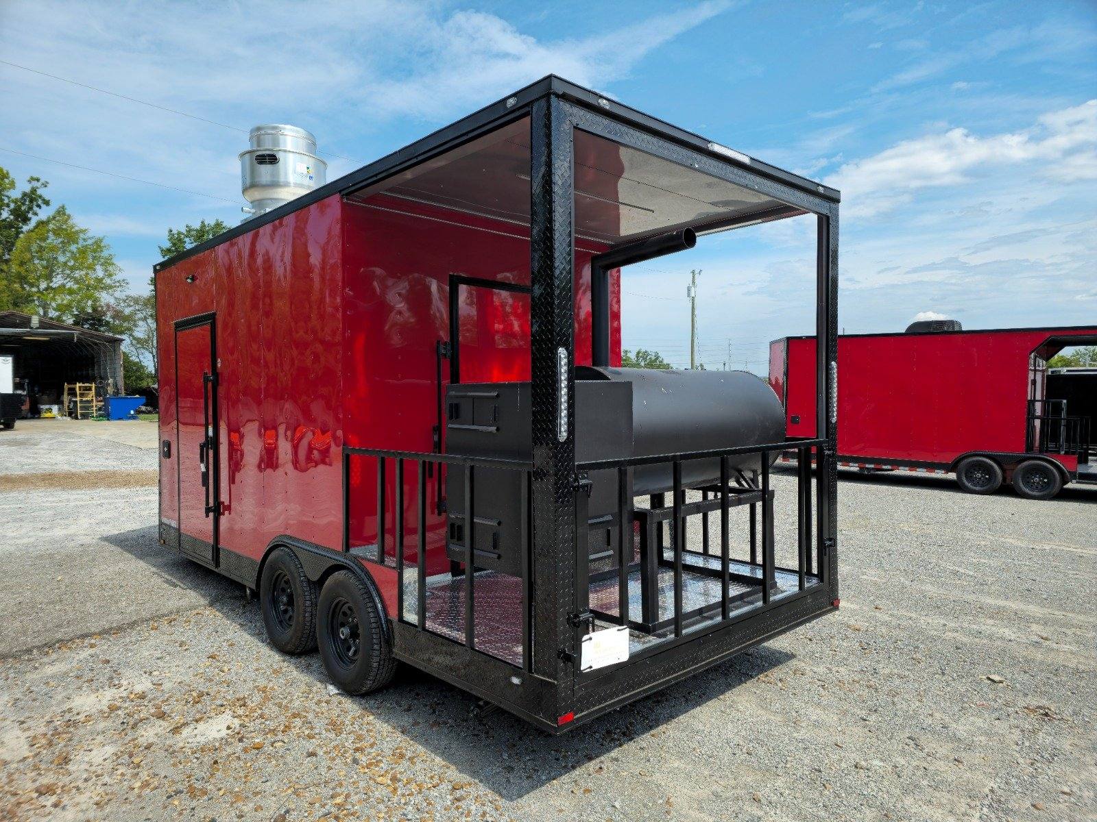 1105-concession-trailer-8.5-x-18-bbq-red-food-event-catering-5.jpg Concession Trailer 8.5' X 18' BBQ Red Food Event Catering
