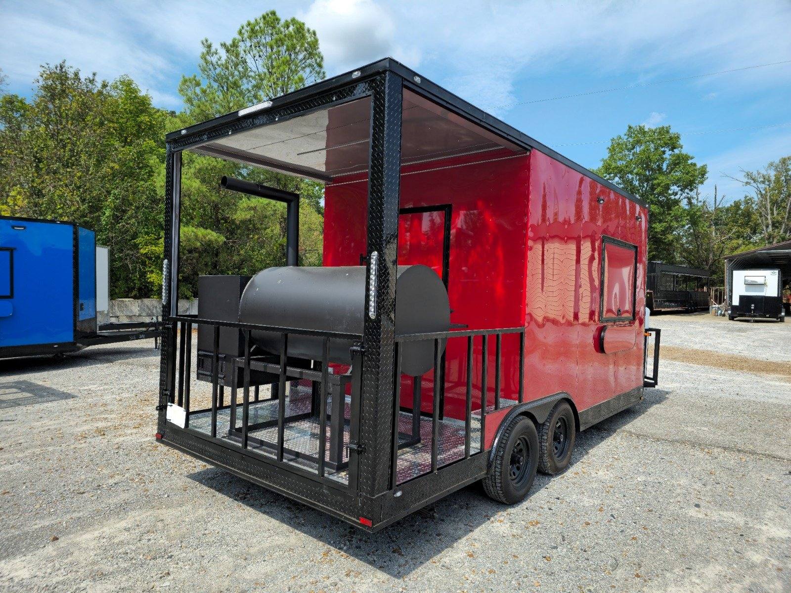1105-concession-trailer-8.5-x-18-bbq-red-food-event-catering-7.jpg Concession Trailer 8.5' X 18' BBQ Red Food Event Catering