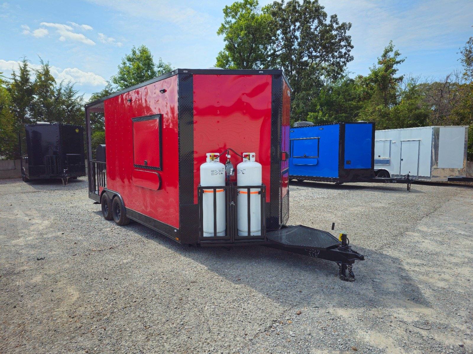 1105-concession-trailer-8.5-x-18-bbq-red-food-event-catering-9.jpg Concession Trailer 8.5' X 18' BBQ Red Food Event Catering