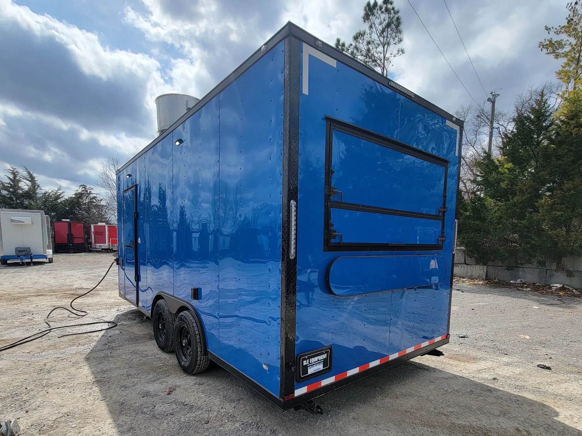 1108-concession-trailer-8.5-x-18-cobalt-blue-with-blackout-walk-on-roof-food-event-catering-8.webp Concession Trailer 8.5' X 18' Cobalt Blue With Blackout & Walk On Roof Food Event Catering