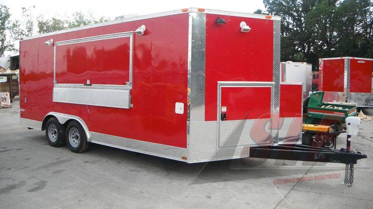 1111-concession-trailer-8.5-x-18-red-event-ice-cream-smoothie-catering-2.jpg Concession Trailer 8.5' x 18' Red - Event Ice Cream Smoothie Catering
