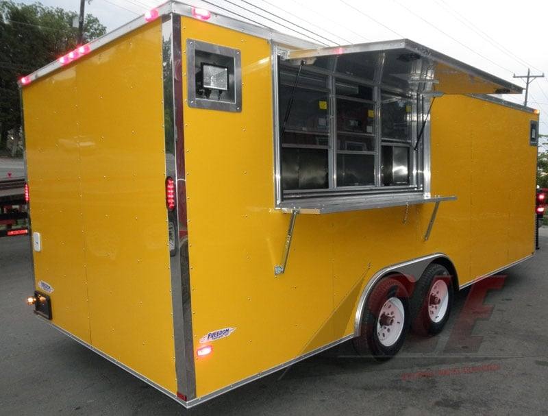 1123-concession-trailer-8.5-x-20-yellow-bbq-event-catering-food-kitchen-enclosed-6.jpg Concession Trailer 8.5' x 20' (Yellow) BBQ Event Catering Food Kitchen Enclosed