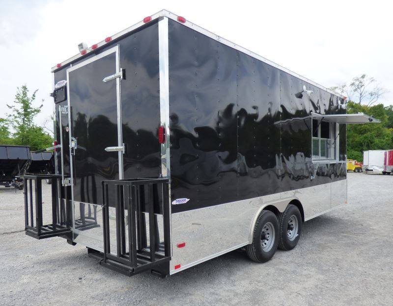 Concession Trailer 8.5' x 20' Black - Catering Event Food Trailer Appliances